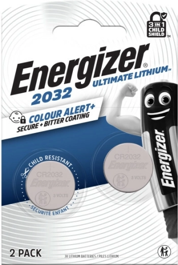 Energizer Ultimate Lithium CR2032 – ličio sagos tipo baterija, 2 vnt.