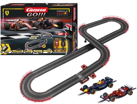 Carrera GO Champion’s Racing Slot Car Track with F1 FERRARI and RED BULL, 4.3 m