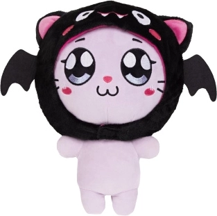 Plush Kitty with Bat Hoodie – Educational Toy 10m+