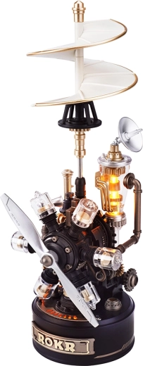 ROKR 3D mechaninė dėlionė „Da Vinčio sraigtasparnis“ su LED apšvietimu