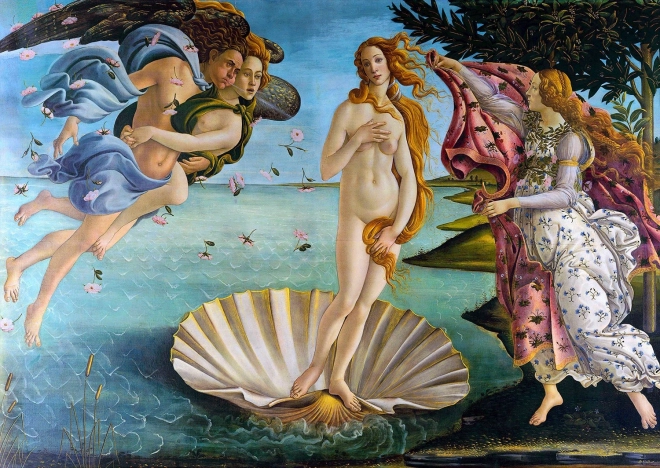 Dėlionė Sandro Botticelli „Veneros gimimas“ 1000 detalių