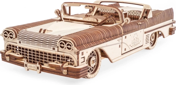 Ugears medinė mechaninė dėlionė – kabrioletas VM-05
