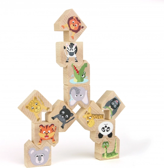 Wooden Balancing Game Wild Animals