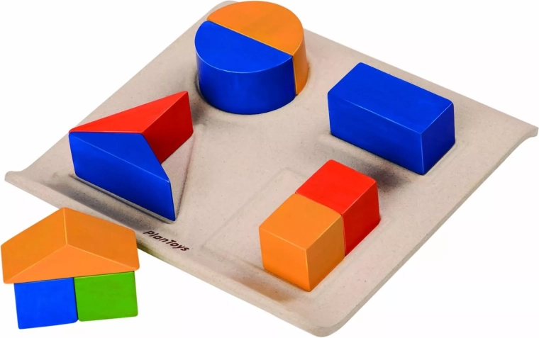 PlanToys trupmeninių formų dėliojimas