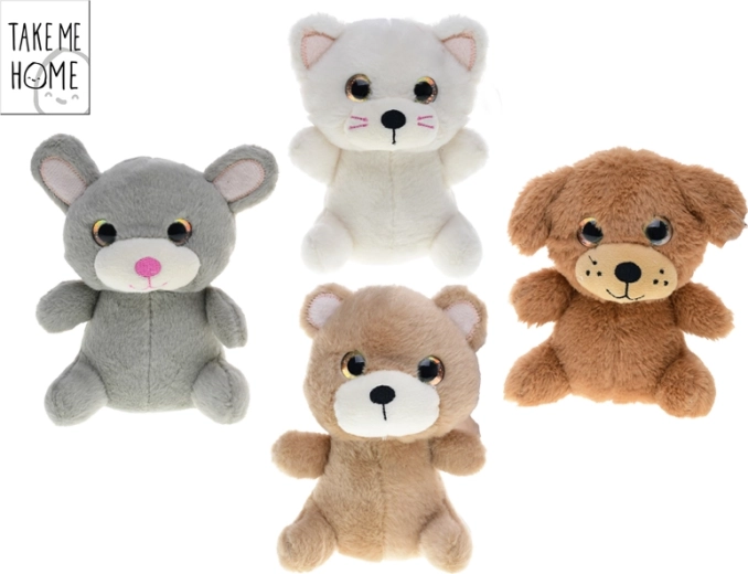 Pliušinis gyvūnėlis Take Me Home 15 cm – šuo, katė, meškiukas arba triušiukas