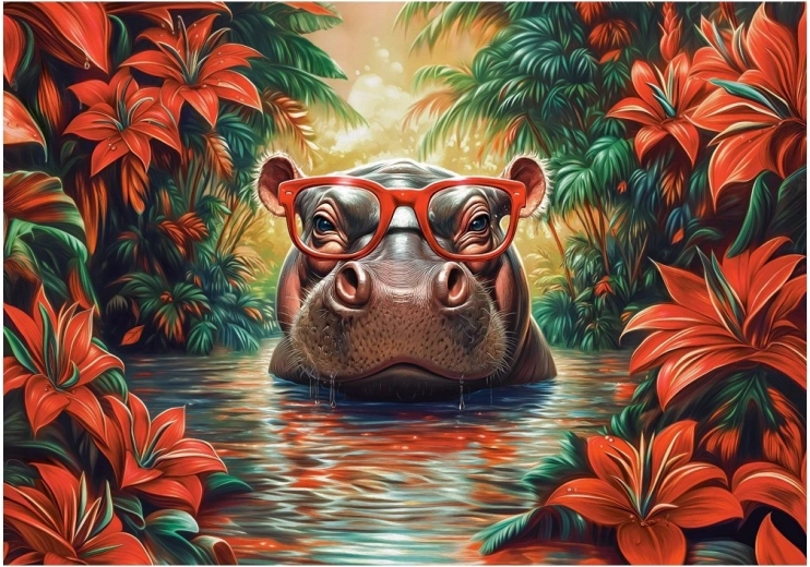 Puzzle Hippo Rest 500 pieces CASTORLAND