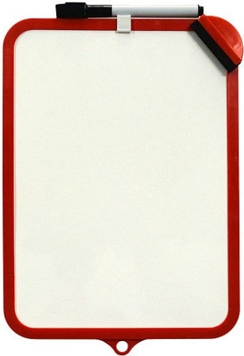 Dvipusė trinama lentelė Concorde 19 × 29 cm, raudona