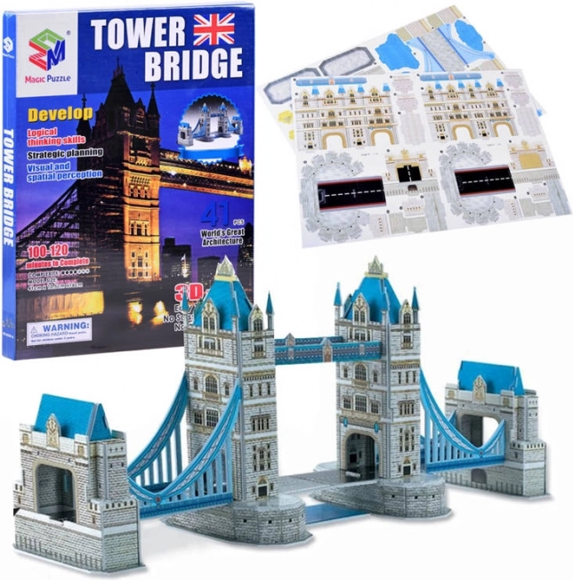 3D Puzzle TOWER BRIDGE, 41 pieces