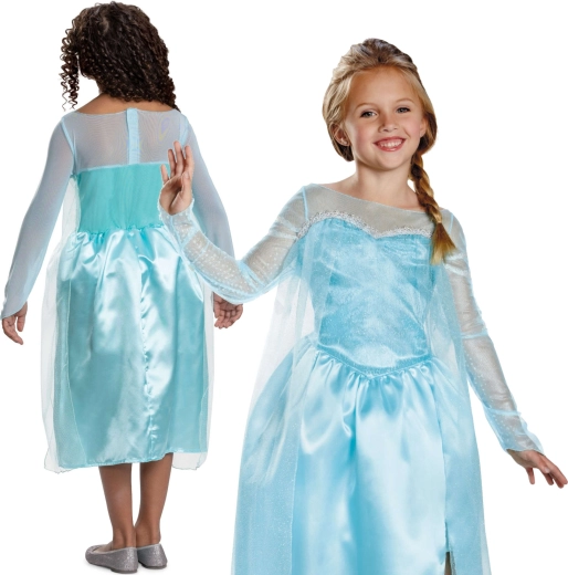 Vaikiškas Disney Frozen Elzos kostiumas, ūgiui 124–135 cm (7–8 m.)