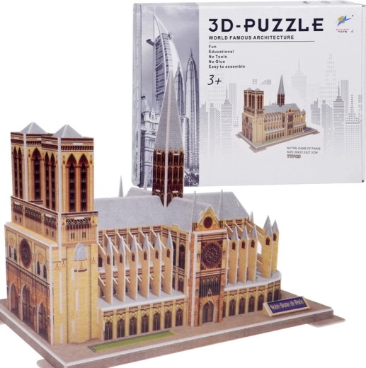 3D dėlionė „Notre‑Dame“ katedra, 77 dalys