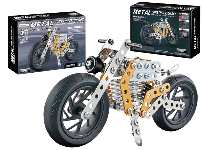Metal motorcycle construction set 162 pieces