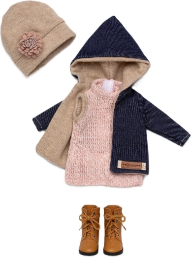 Pilnas 34 cm lėlės aprangos komplektas
