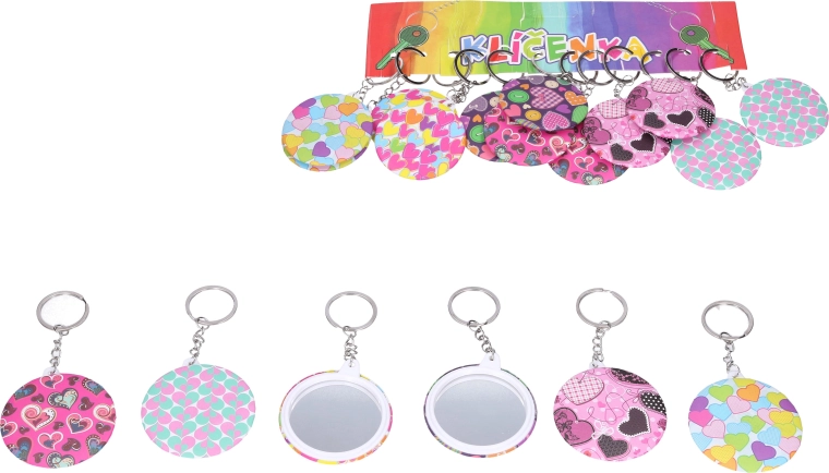 Keychain with mirror – mix of colors