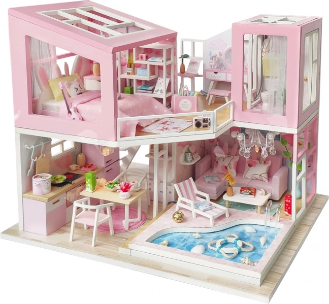 Detailed modern villa in miniature