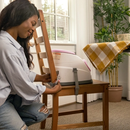 Secure attachment to a dining chair