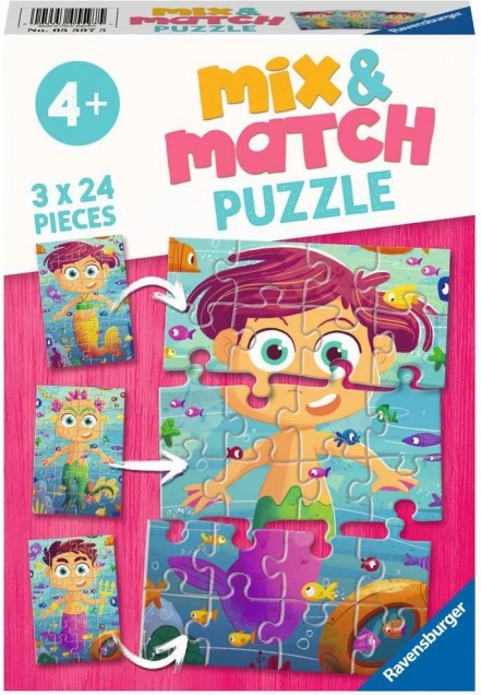 Ravensburger puzzle mix&match: mermaids and sea monsters