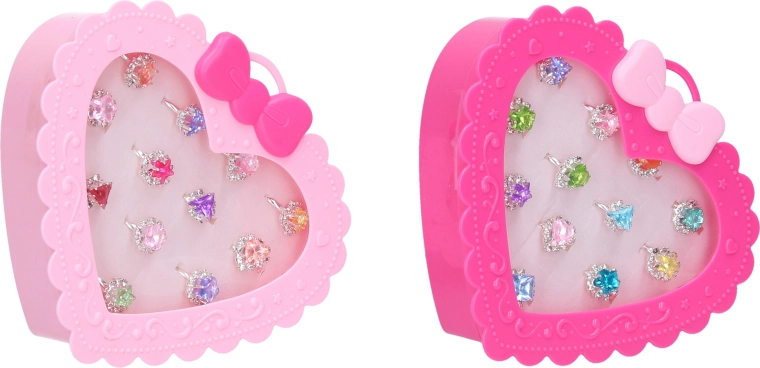 Žiedai dėžutėje – rinkinys 12 vnt. (dėžutė 13 cm)