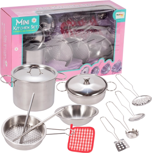 12-Piece Metal Children's Kitchenware Set