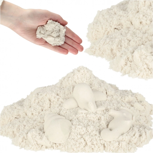 Magical kinetic sand for kids 1 kg – White