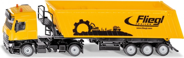 Siku Super 1:50 sunkvežimio modelis MERCEDES-BENZ Actros su pakeliamu kėbulu FLIEGL
