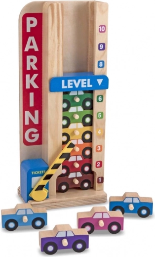 Wooden Parking Tower with Cars
