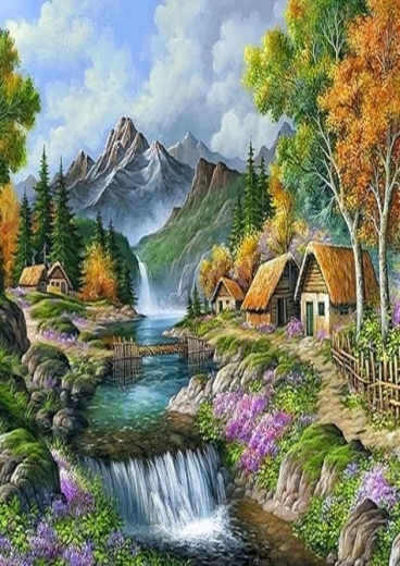 Norimpex deimantinis tapymas Nameliai kalnuose 30 × 40 cm