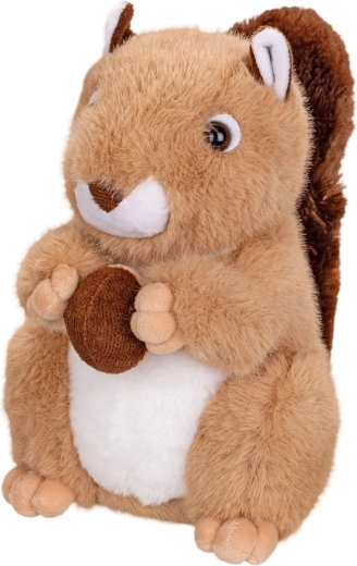 Pliušinė voverė su riešutu 22 cm