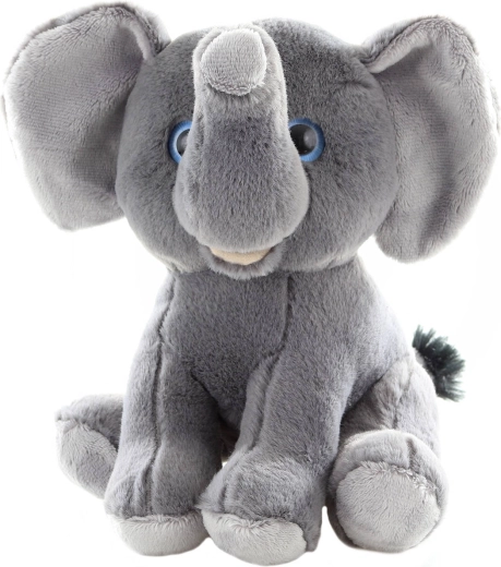 Plush sitting elephant 19 cm - 1 piece