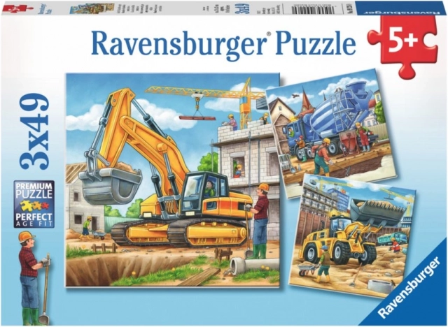Didelės statybinės technikos dėlionė „Ravensburger“