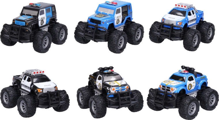 Vikšrinis policijos automobilis su inerciniu mechanizmu, 14 cm – 1 vnt.