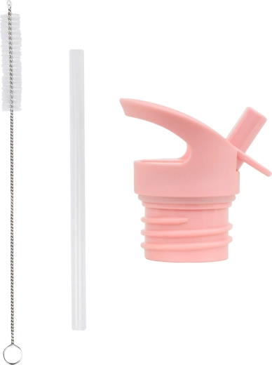 A Little Lovely Company set of cap, brush and straw for stainless steel bottle – comet