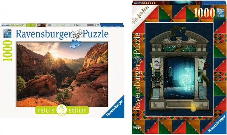 Ravensburger puzzle 2×1000 pieces with SoftClick technology