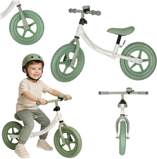 Trike Fix balance bike with bell, green