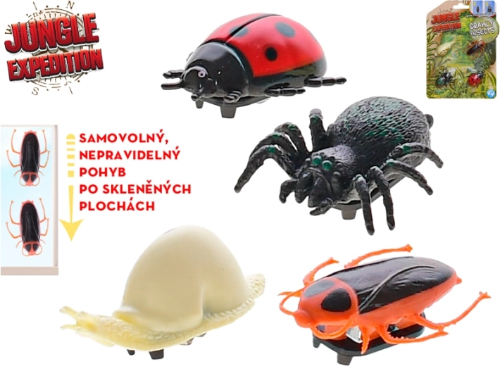 Jungle Expedition lipnūs vabzdžiai 4 cm – rinkinys 4 vnt.