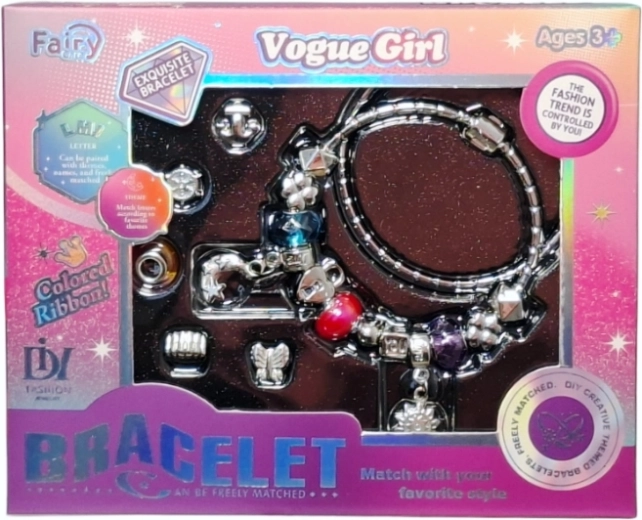 Creative bracelet-making kit with beads and charms