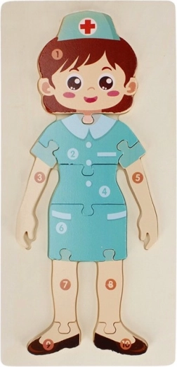 Wooden puzzle nurse