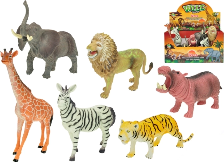 Safari gyvūnėliai 15–20 cm, rinkinys 12 vnt.