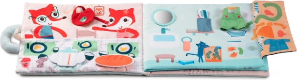 Textile educational book with Alice the fox – good morning