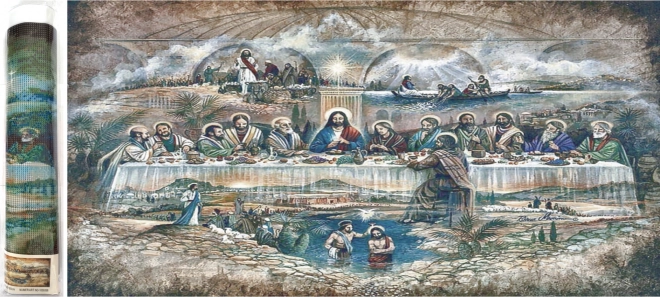 Deimantinė tapyba „Paskutinė vakarienė“ 80 × 40 cm