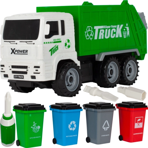 Garbage Truck with Sorting Containers