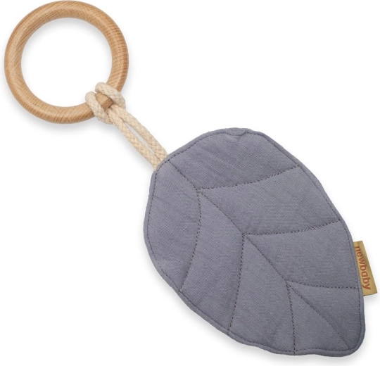 New Baby Leaf Baby Teether, Grey