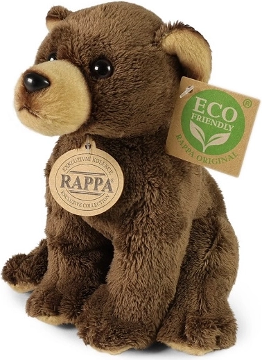 Rappa Eco-Friendly Brown Sitting Plush Bear 15 cm