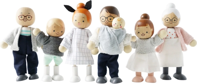 Medinės lėlės „Mano šeimyna“ – Le Toy Van