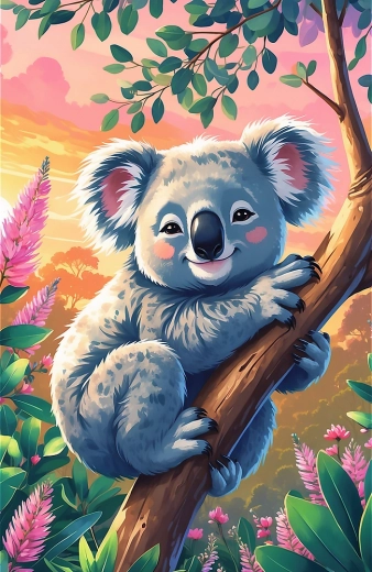 Puzzle Treflics: Koala 54 Pieces