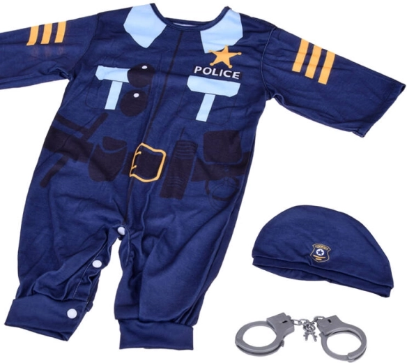 Vaikiškas policininko kostiumas su kepure ir antrankiais