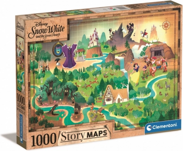 Dėlionė 1000 dalių – „Snieguolės“ Story Maps nuo Clementoni