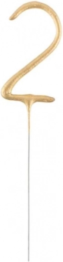 Golden Sparkler for Cake Number 2