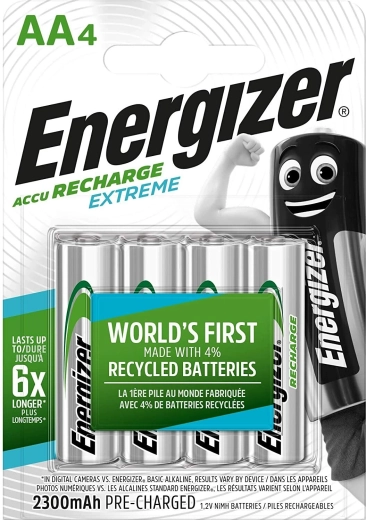 Energizer Extreme AA HR6 rechargeable batteries 2300 mAh, 4 pcs