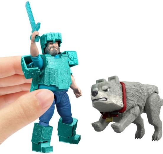 Two iconic characters from Minecraft