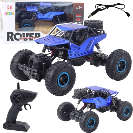 Off-road remote control car RC 2.4 GHz 1:16 blue
